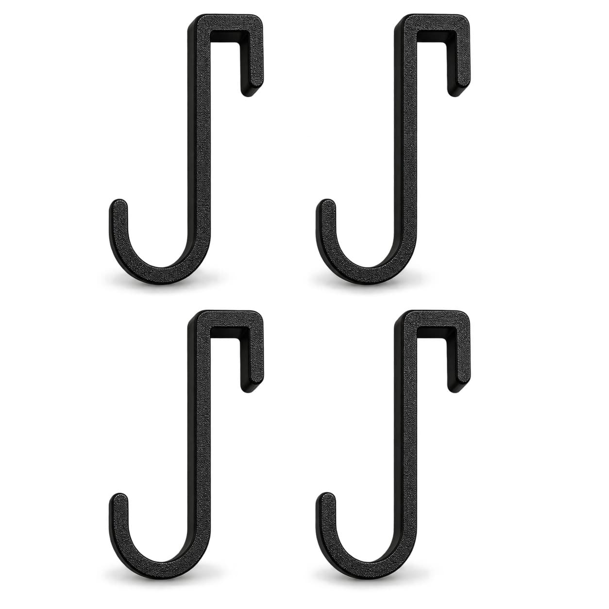 4 sorte håndklædekroge til brusevæg med 8 mm glas